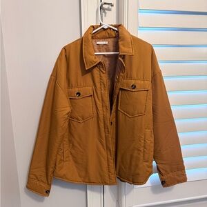 Cute In Camel Button Down Jacket– Brand New (No Tags)